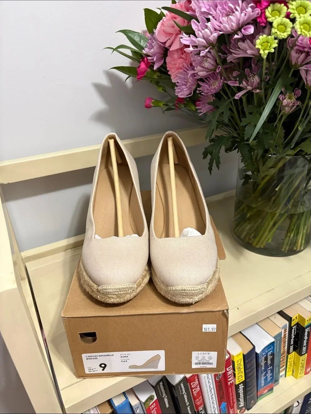 J. Crew Canvas Espadrille Wedge Pumps